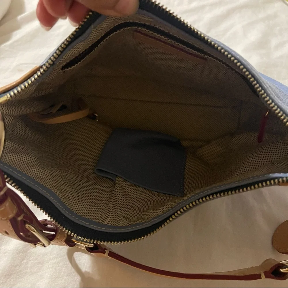DOONEY & BURKE Vintage‎ Blue Shoulder Hobo Bag With Leather Straps